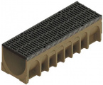 CANIVEAU BETON POLYMERE   AVEC GRILLES MONTEES-MULTIDRAIN 300