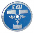 PLAQUE DE REPERAGE ALU    RONDE EAU - BLEUE -  - Image 1